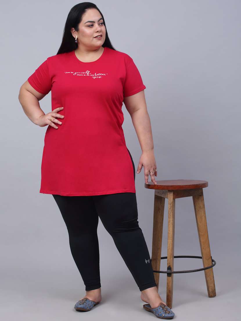 pink typographic plus size t-shirt - 20301301 - Standard Image - 3