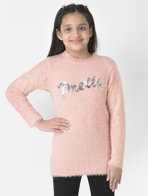 girls typography embellished pullover - 20301420 -  Standard Image - 0