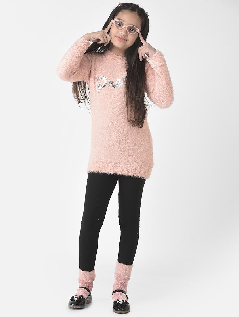 girls typography embellished pullover - 20301420 - Standard Image - 3