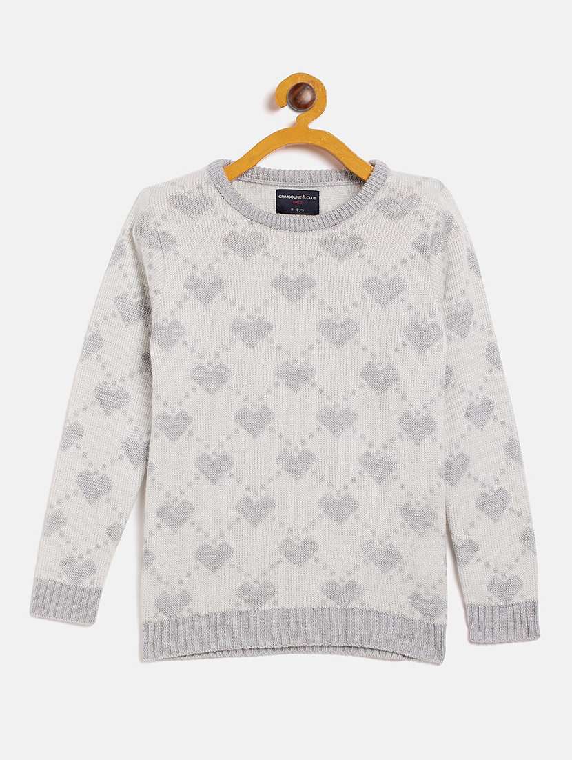 girls long sleeve self-designed sweater - 20301424 - Zoom Image - 0