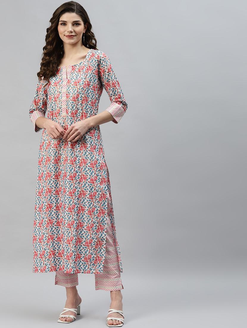 multi colored kurta pant set - 20302819 - Zoom Image - 0