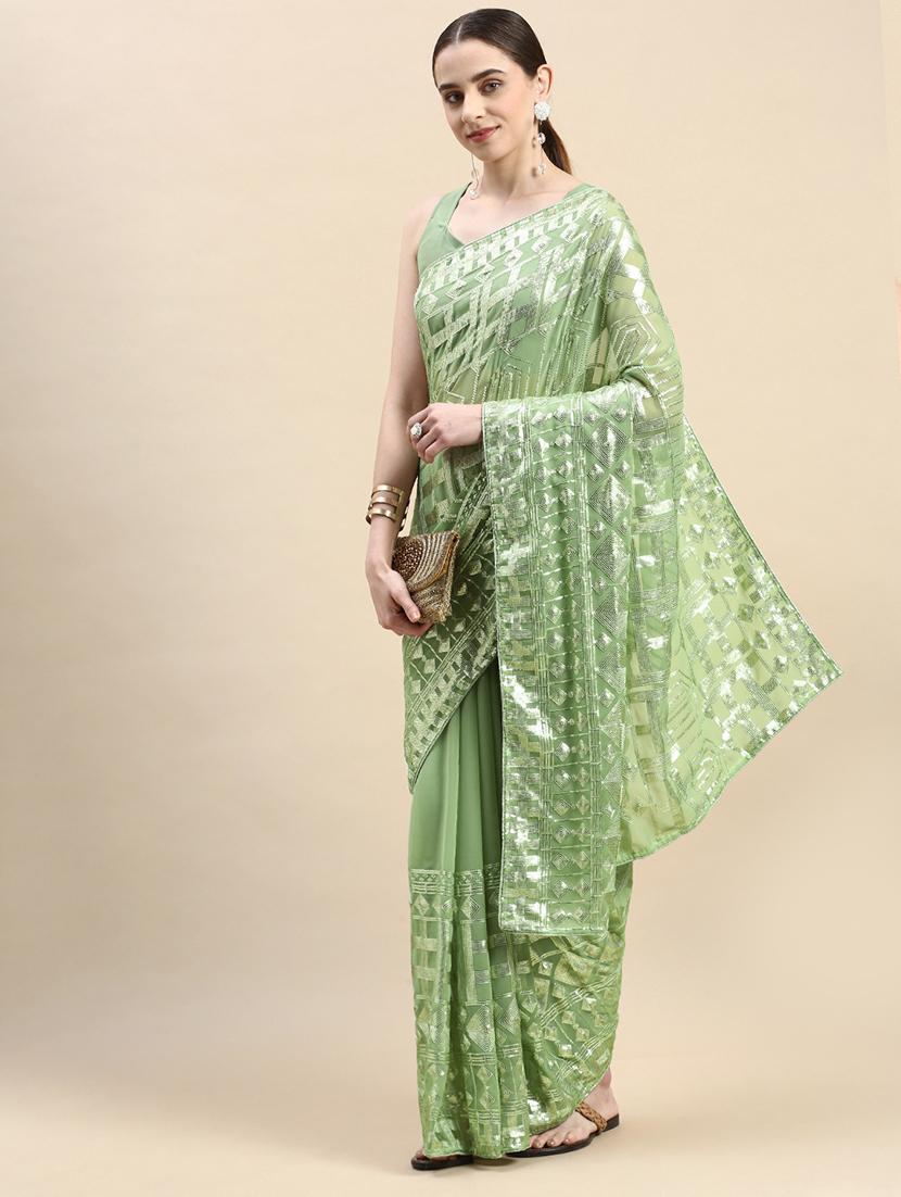 women's embroidered saree with blouse - 20303130 -  Zoom Image - 0