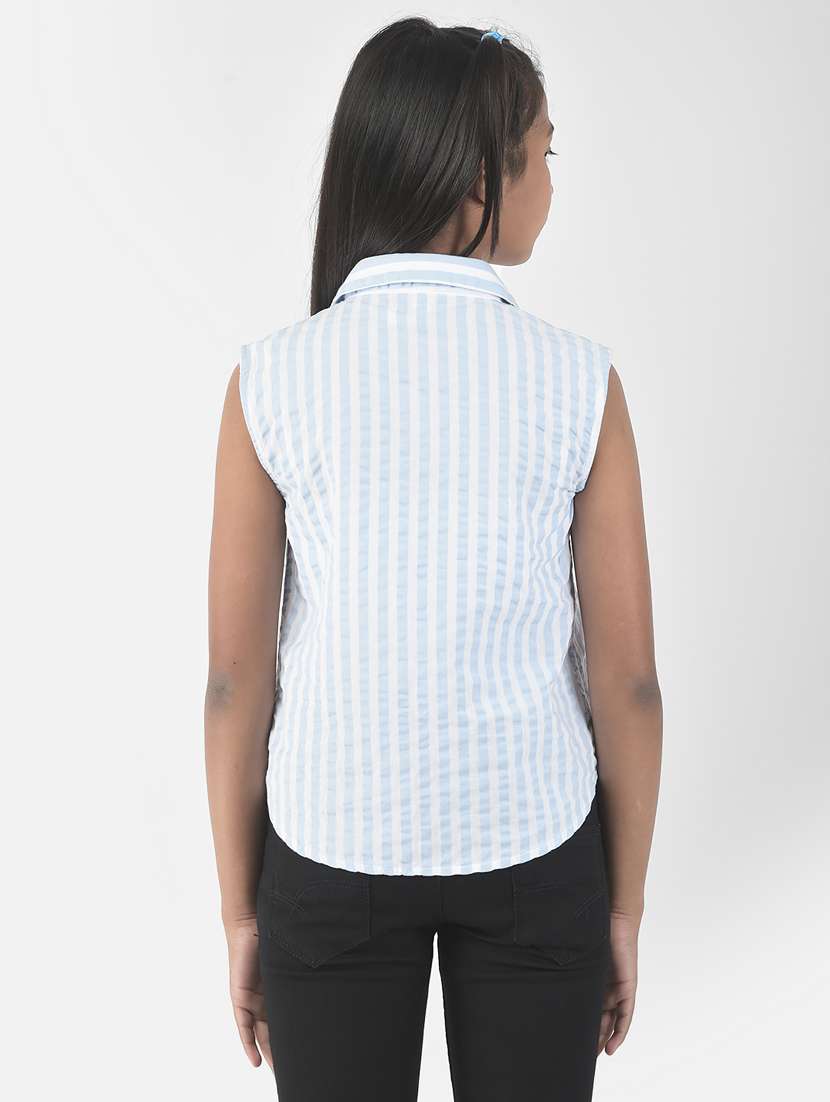 girls multi color striped cotton regular top - 20304244 -  Standard Image - 3