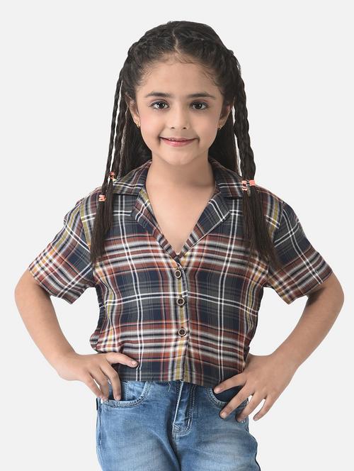 girls check cotton shirt  - 20304251 -  Standard Image - 0