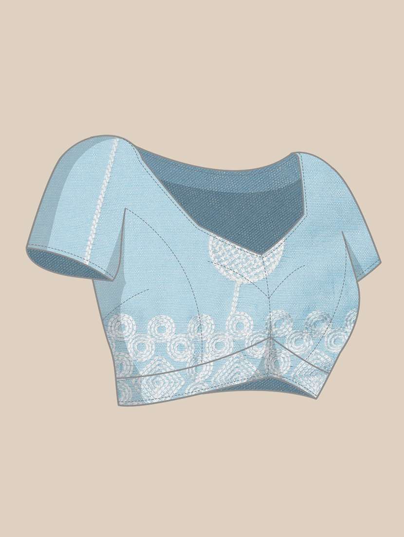 women's embroidered saree with blouse - 20305490 -  Standard Image - 3