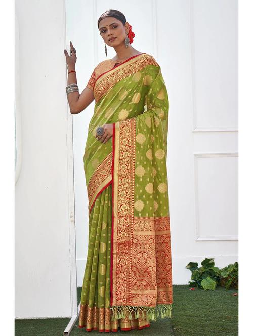 women's banarasi saree with blouse - 20305923 - Standard Image - 0