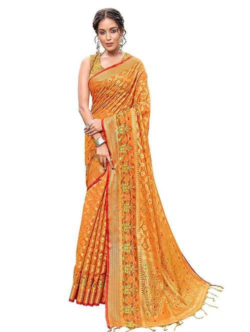 women's banarasi saree with blouse - 20306013 -  Standard Image - 0
