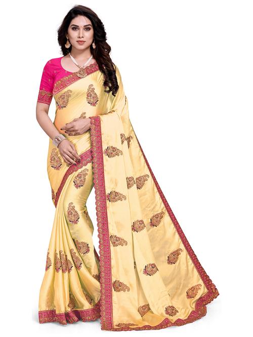 women's embroidered saree with blouse - 20306111 - Standard Image - 0