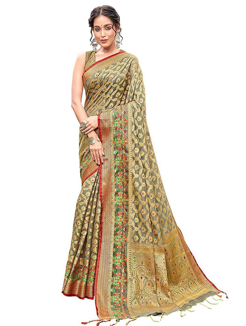 women's banarasi saree with blouse