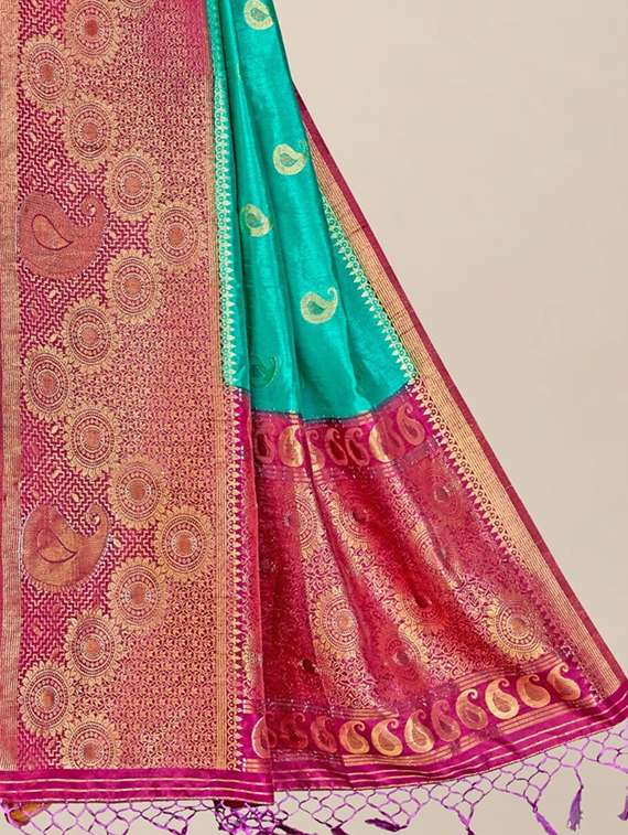 multi colored bordered saree with blouse - 20306289 - Standard Image - 3