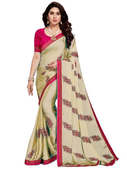 women's embroidered saree with blouse - 20306340 - Standard Image - 0