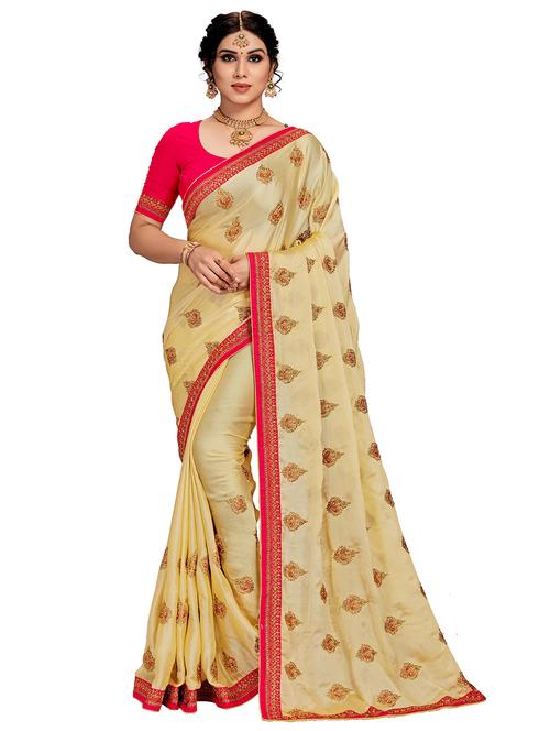 women's bordered royal blue colored saree with blouse - 20306391 - Standard Image - 0