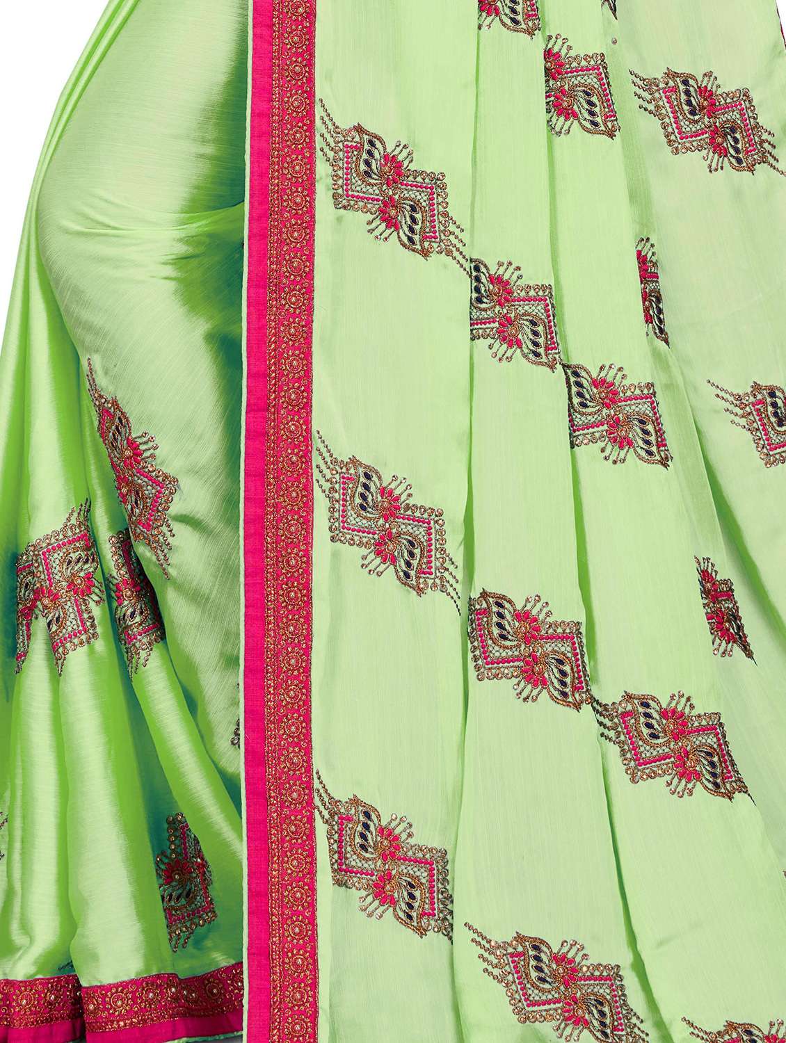 women's embroidered saree with blouse - 20306452 - Standard Image - 3