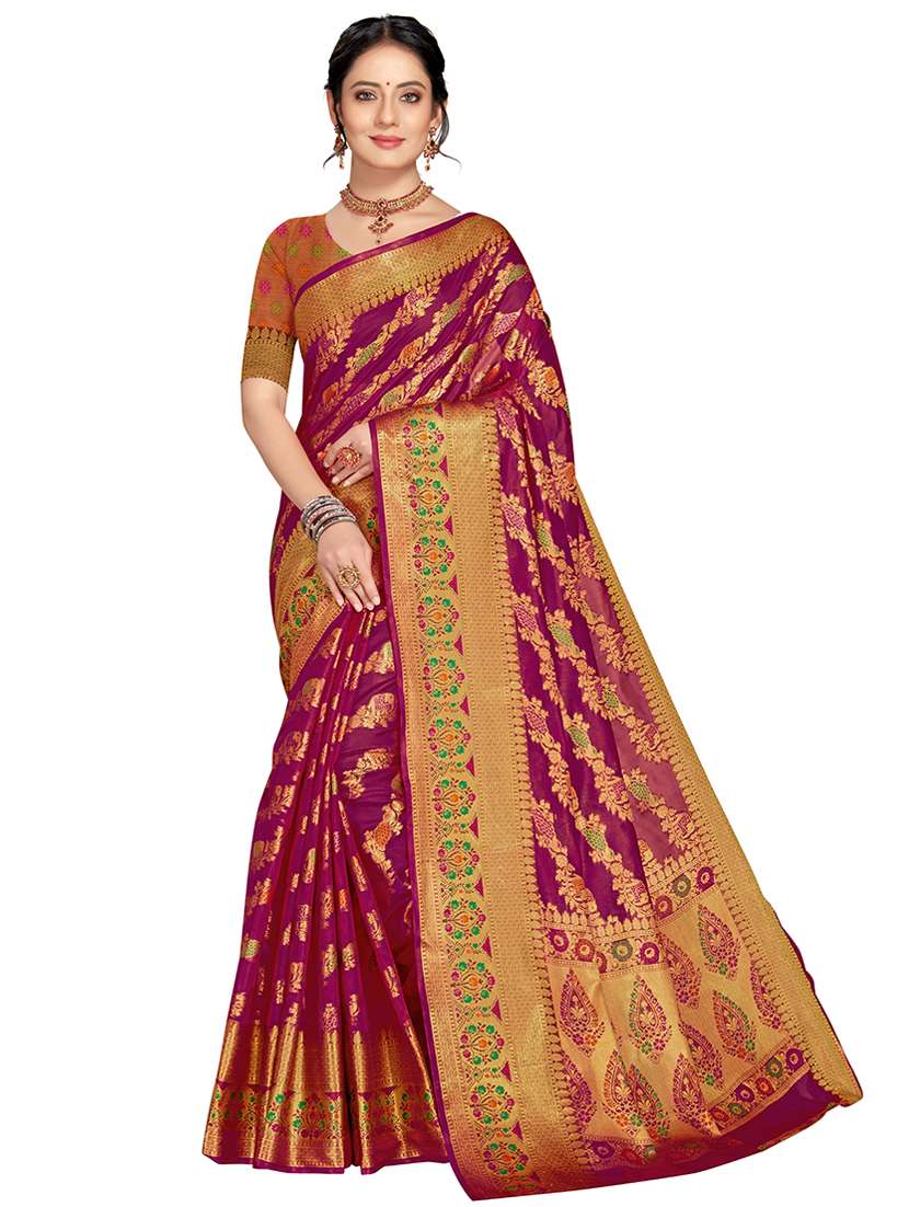 women's banarasi saree with blouse