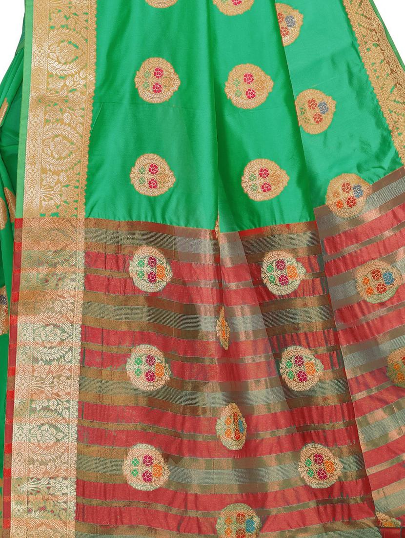 women's banarasi saree with blouse - 20306602 - Standard Image - 3