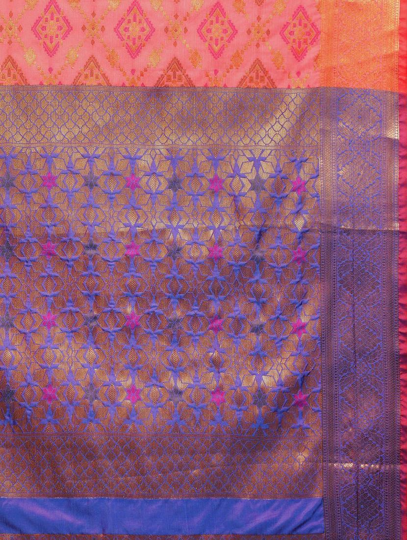 women's banarasi saree with blouse - 20306621 - Standard Image - 5