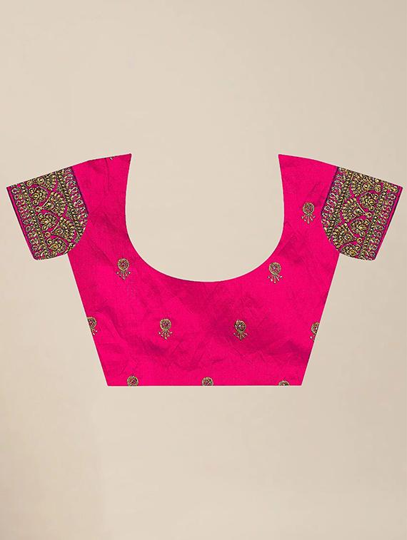 women's embroidered saree with blouse - 20306665 - Standard Image - 3