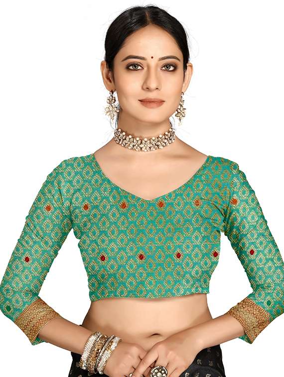 women's banarasi saree with blouse - 20306706 - Standard Image - 3
