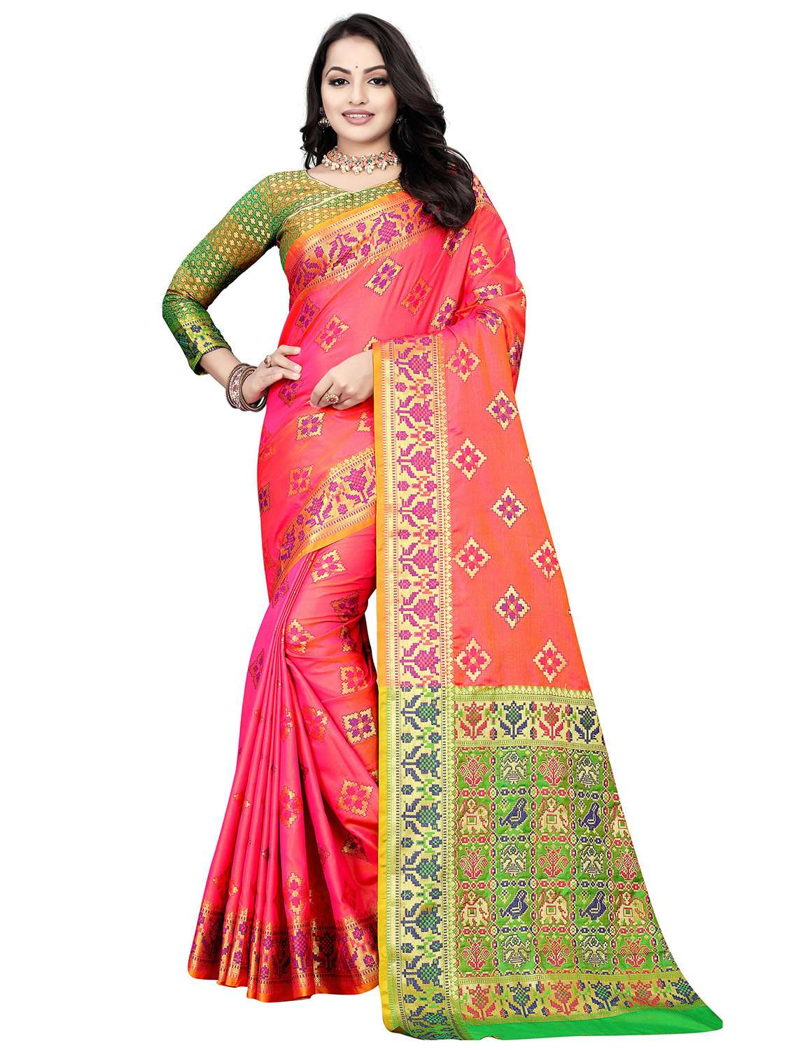 women's banarasi saree with blouse
