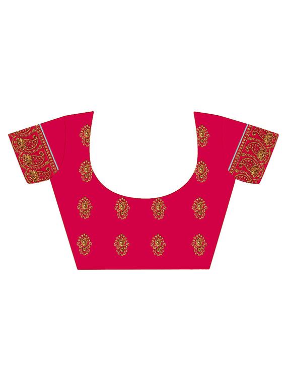women's embroidered saree with blouse - 20306792 - Standard Image - 3