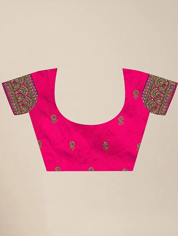 women's embroidered saree with blouse - 20306835 - Standard Image - 3