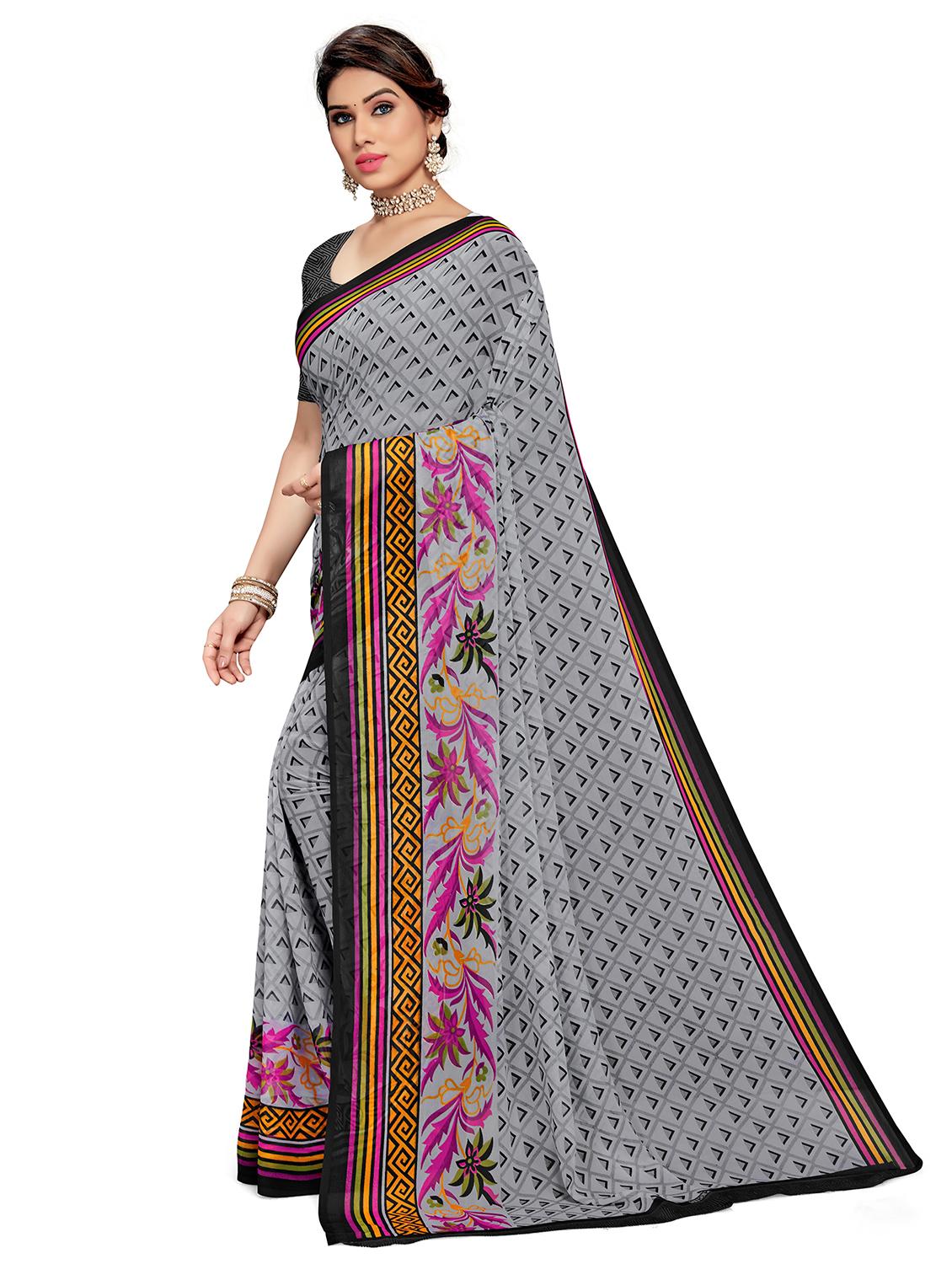 women's saree combo with blouse - 20306896 - Standard Image - 3