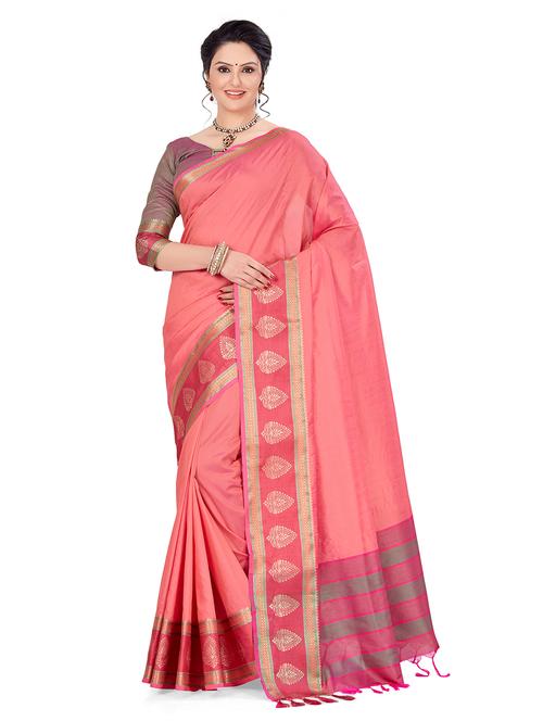 women's bordered royal blue colored saree with blouse - 20306946 - Standard Image - 0