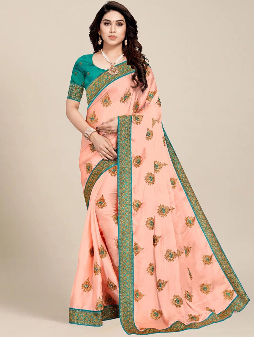 women's embroidered saree with blouse - 20306998 - Zoom Image - 0