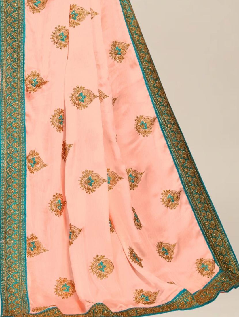 women's embroidered saree with blouse - 20306998 - Standard Image - 3