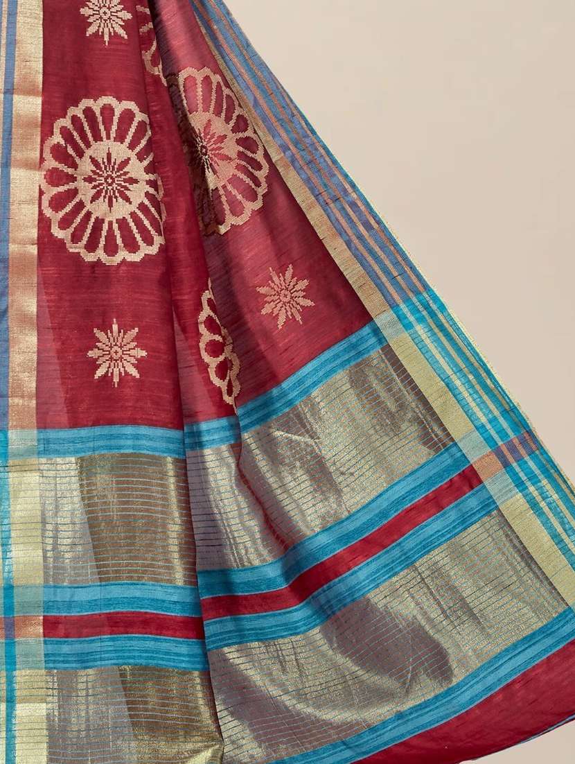 women's self design maroon colored saree with blouse - 20307005 - Standard Image - 3