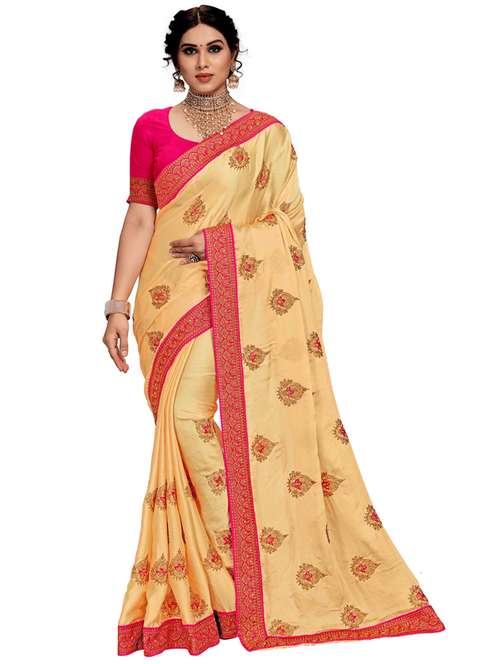 women's embroidered saree with blouse - 20307089 -  Standard Image - 0