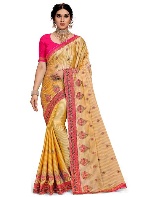 women's embroidered saree with blouse - 20307119 -  Standard Image - 0