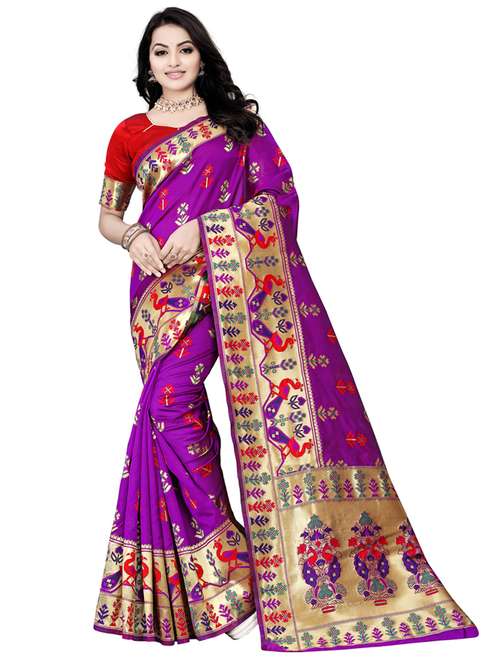 women's banarasi saree with blouse - 20307174 -  Standard Image - 0