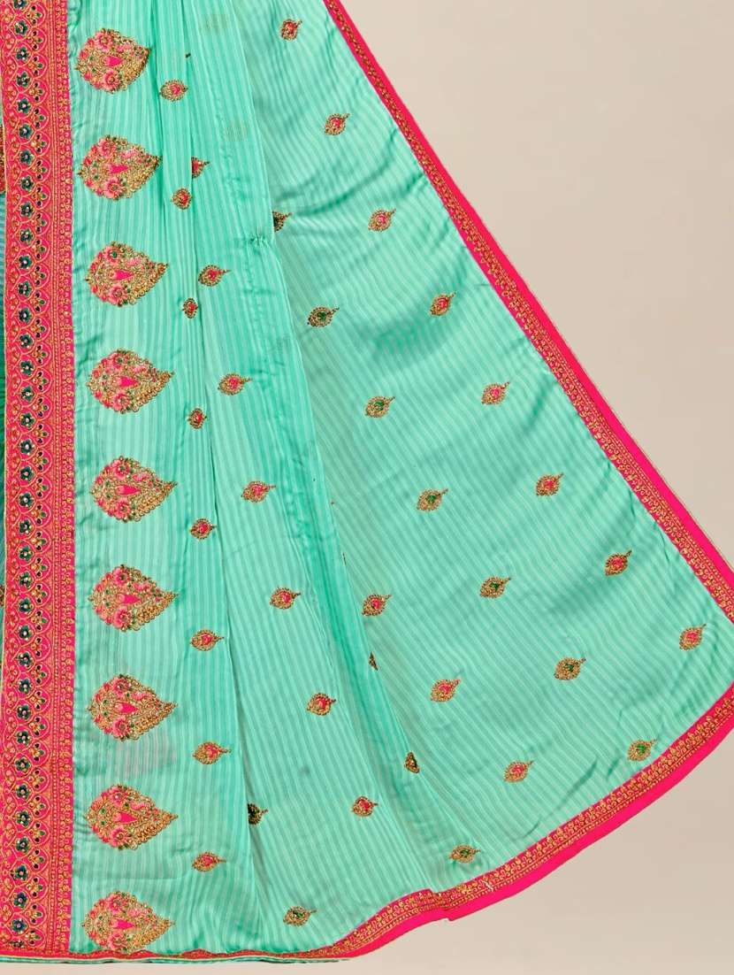 women's embroidered saree with blouse - 20307247 - Standard Image - 3