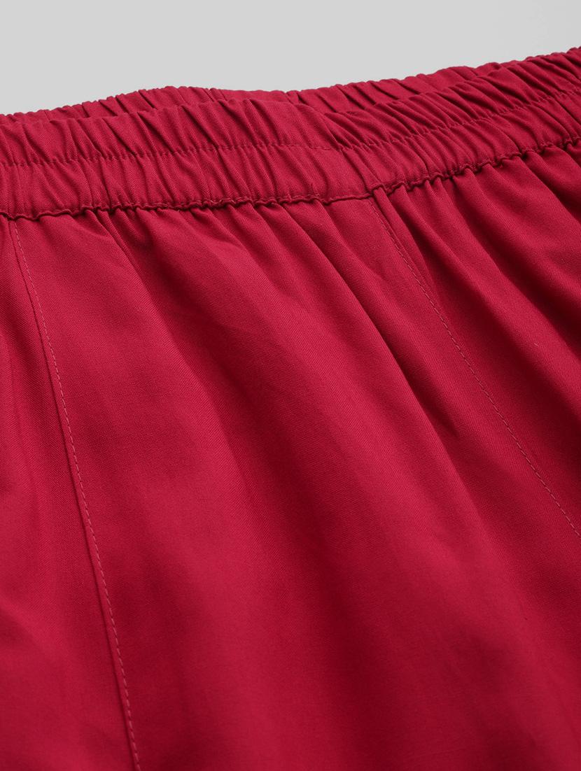 red rayon trousers - 20307520 - Standard Image - 5
