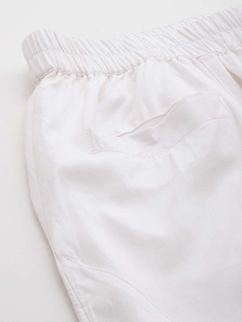 women solid flat front wide leg trouser - 20307521 -  Standard Image - 5