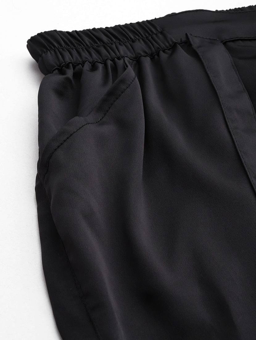 black satin trousers - 20307545 - Standard Image - 5