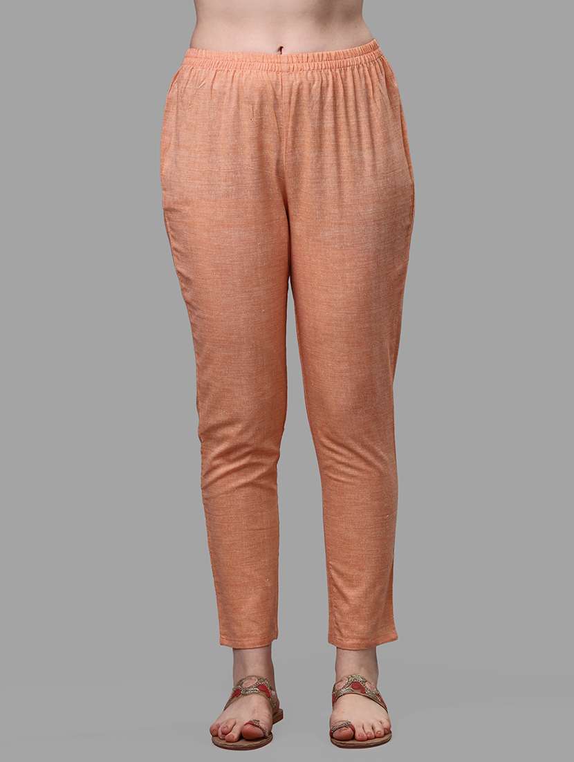 peach colored kurta pant set - 20308098 - Standard Image - 3