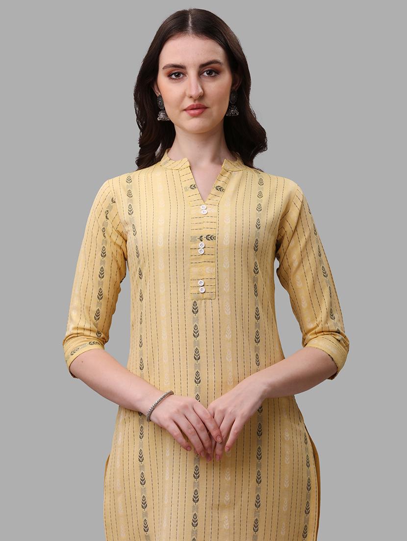 yellow colored kurta pant set - 20308100 - Standard Image - 3