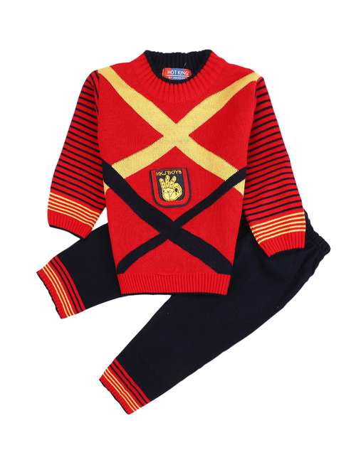 red self design full length sets - 20308798 -  Standard Image - 0