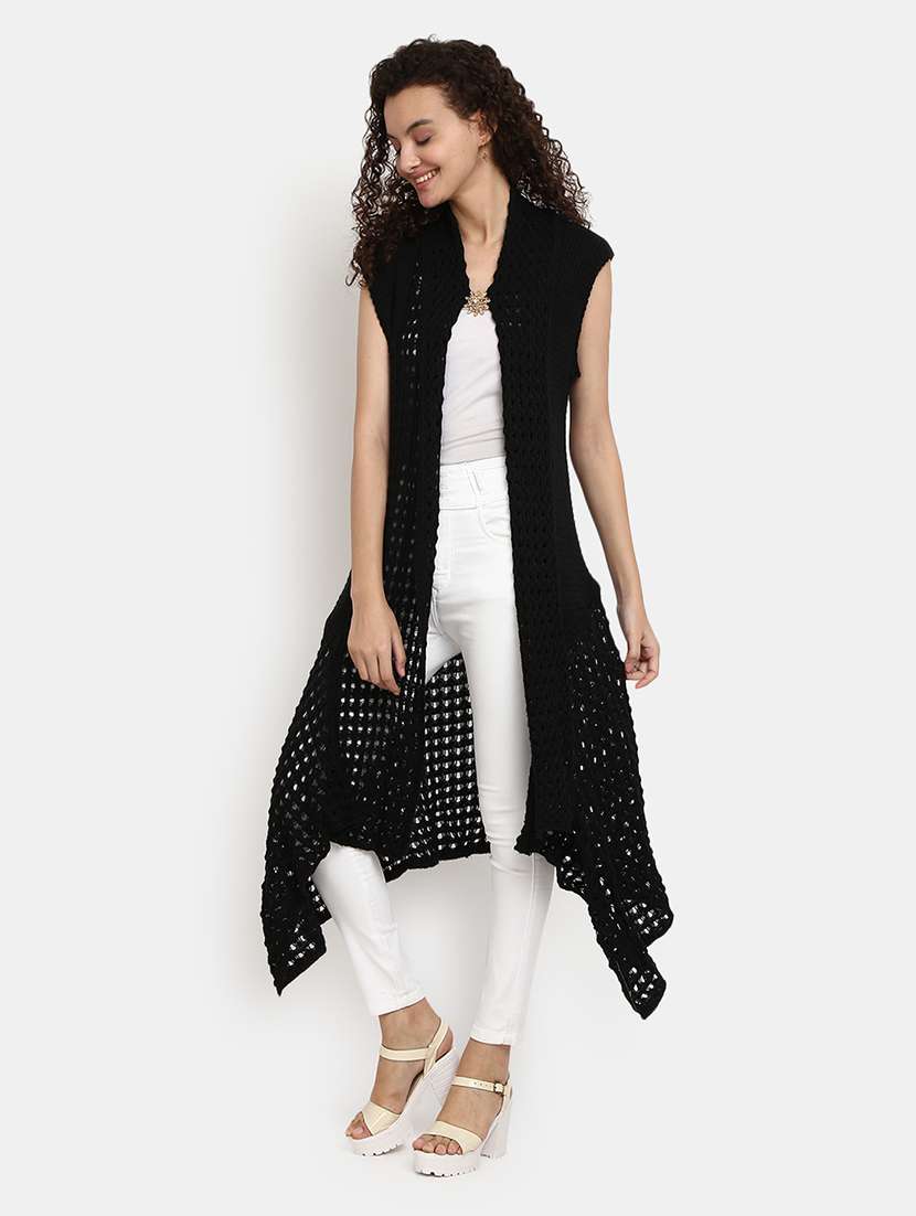 black cotton cardigan - 20308974 -  Zoom Image - 0