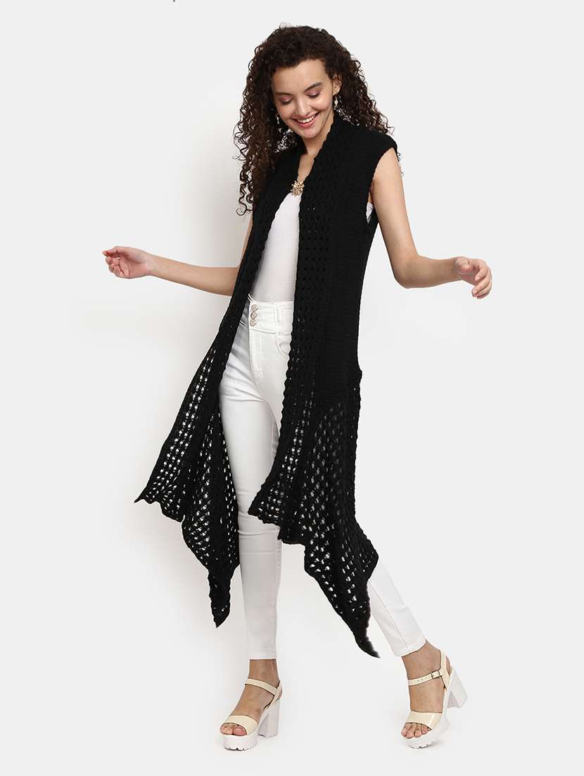 black cotton cardigan - 20308974 -  Standard Image - 3