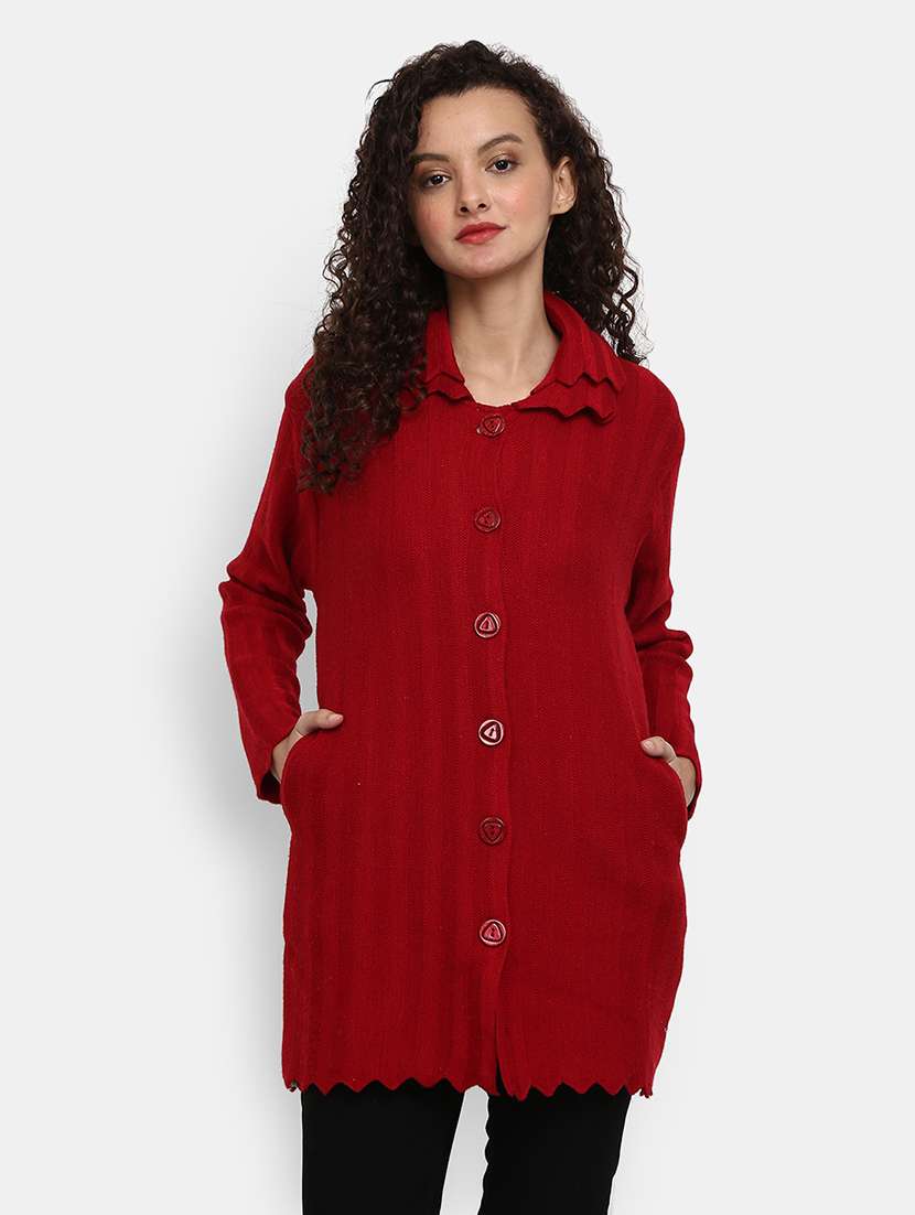 women self design long sleeve cardigan