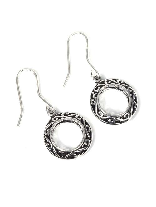 women silver hoop earrings - 20309127 - Standard Image - 0