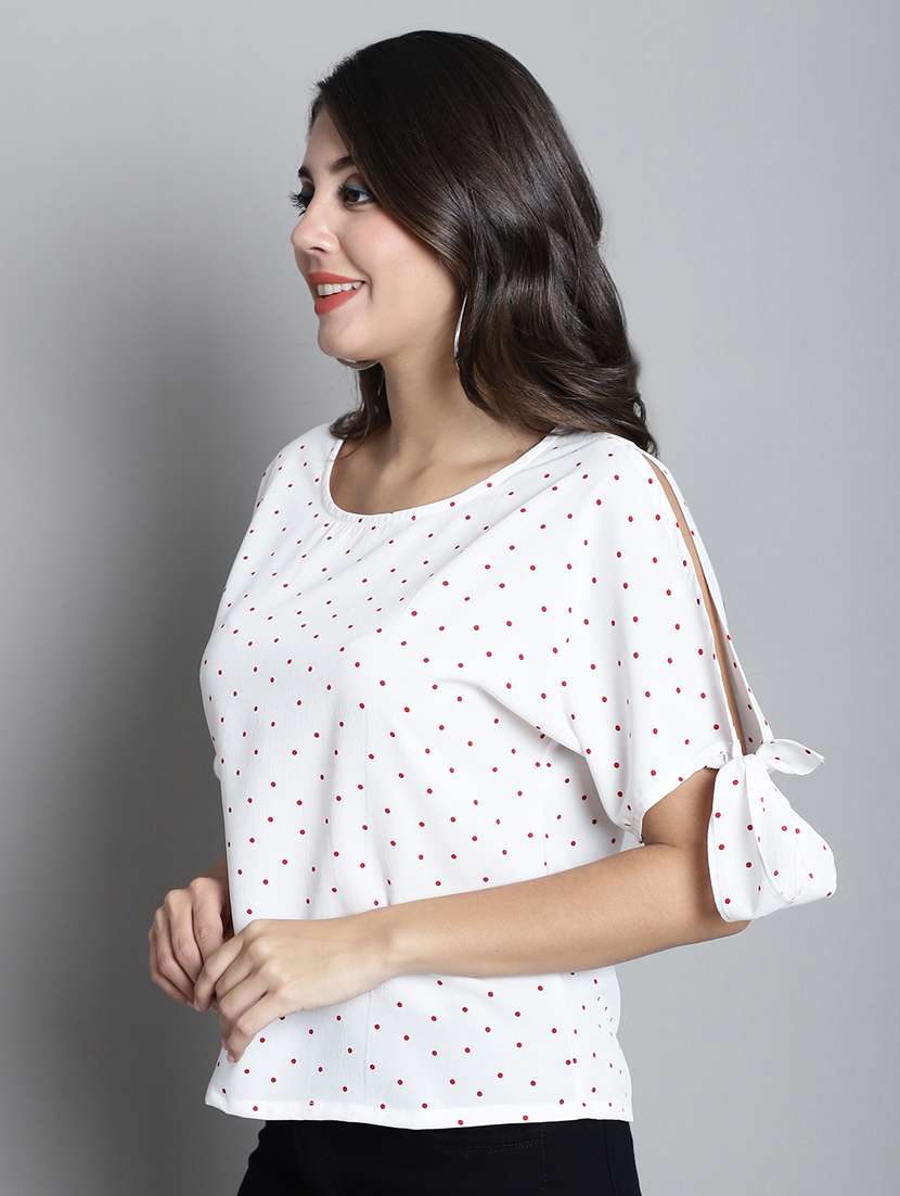 women's straight round neck top - 20309336 -  Standard Image - 3