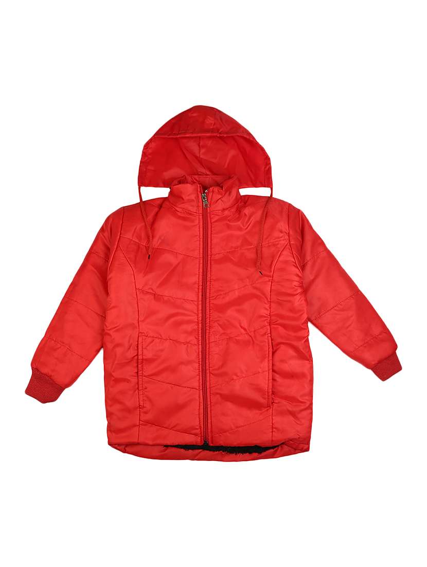 red cotton quilted jacket