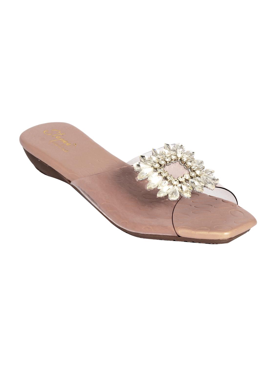 beige tpu slip on sandals - 20311025 -  Zoom Image - 0