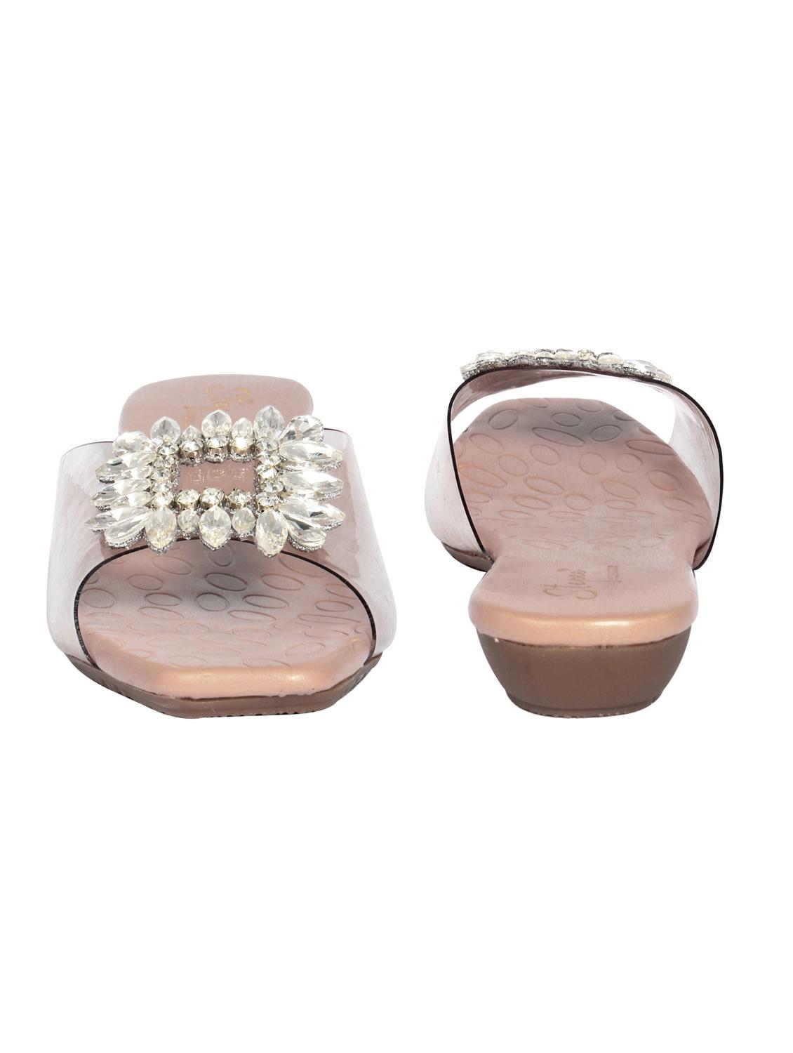 beige tpu slip on sandals - 20311025 - Standard Image - 3