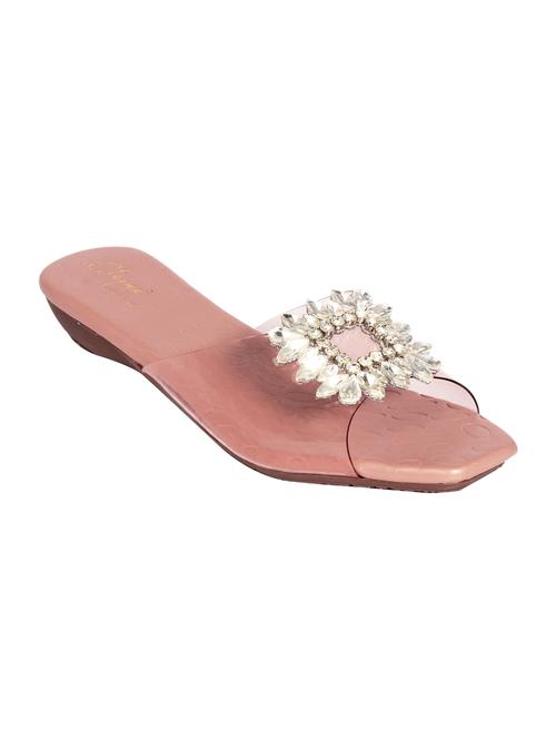 pink tpu slip on sandals - 20311027 -  Standard Image - 0