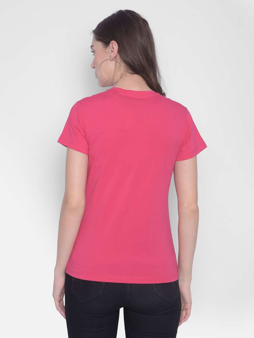 women's plain v neck t-shirt - 20311104 -  Standard Image - 3